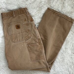 Carhartt Vintage Distressed Dungaree Fit Carpenter Work Pants Men's 32x30